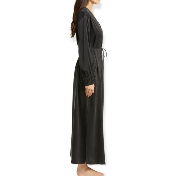 Lunya Black Silk Robe - Picture 9 of 16